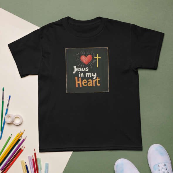 'Jesus in my Heart' Youth T-Shirt - Image 4