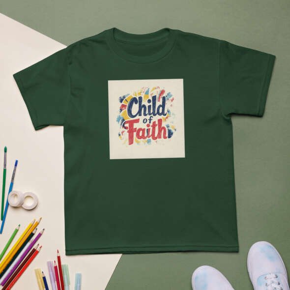 'Child of Faith' Youth T-Shirt - Image 4