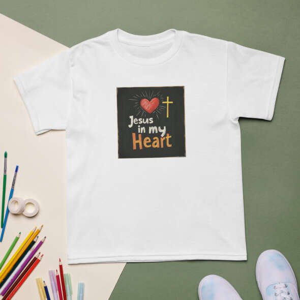'Jesus in my Heart' Youth T-Shirt - Image 4